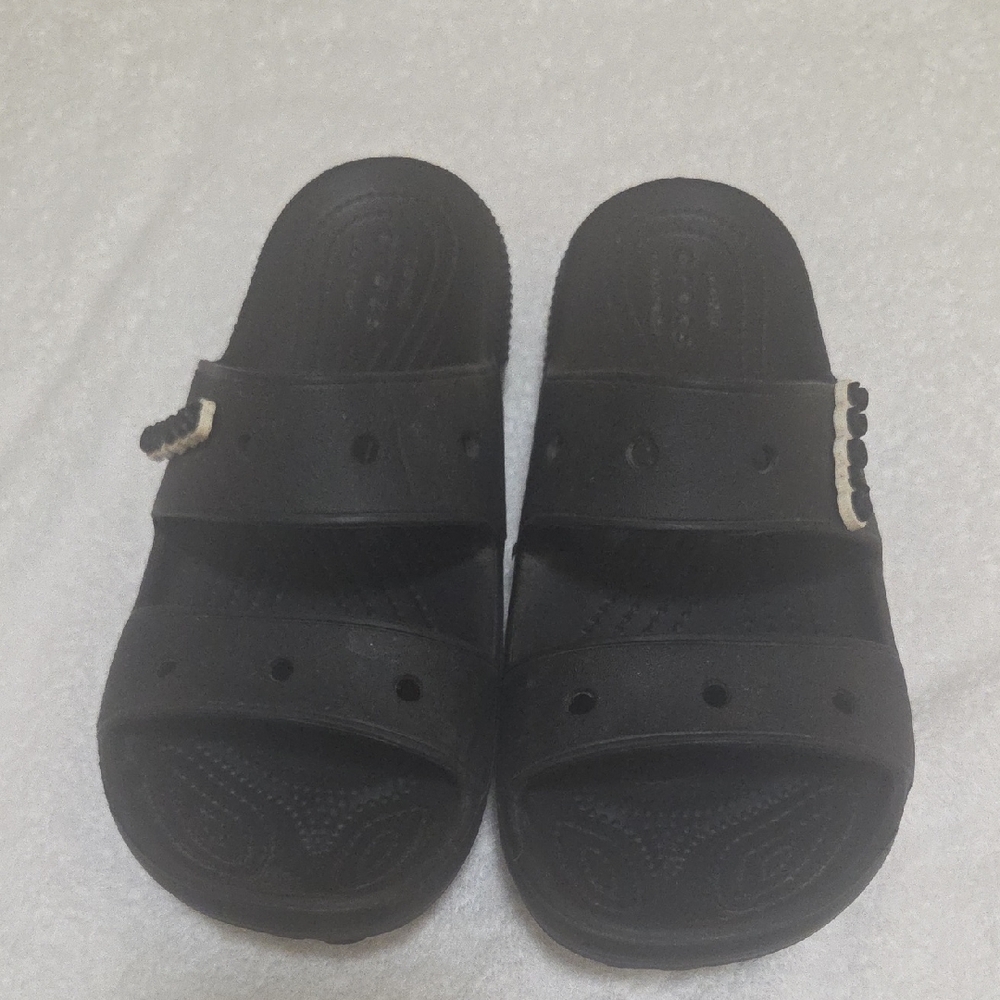 CROCS Black Double Strap Sandals